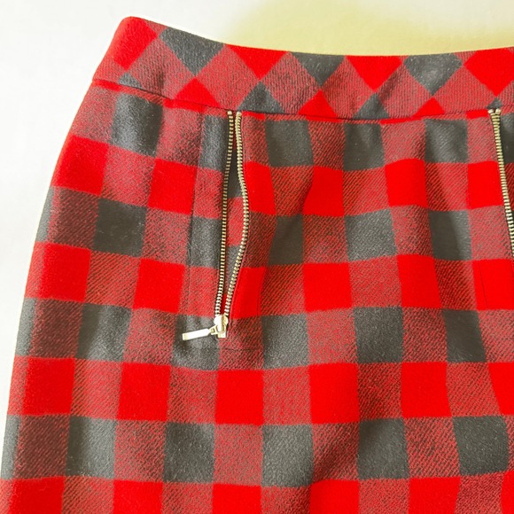 Alain Manoukian Buffalo Plaid Check Pencil Skirt Zipper Pockets EUR 36 US Small - Picture 12 of 12